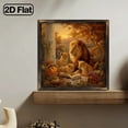 thumbnail image 2 of 2D Flat, 1pc Lion Family Heart-Shaped Wall Hanging Sign, 8x8 Inch Heart Hanging Decorative Wall Plaque, Autumn Forest Art Plaque for Home Door Decor, Living Room Bedroom Nursery Entryway, Gif, 2 of 9