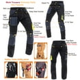 thumbnail image 7 of Skylinewears Men Construction Pants Utility Work Trousers With Built In Tool Belt & Cordura Reinforced Knee Pad PocketsBlack W34-L32, 7 of 7