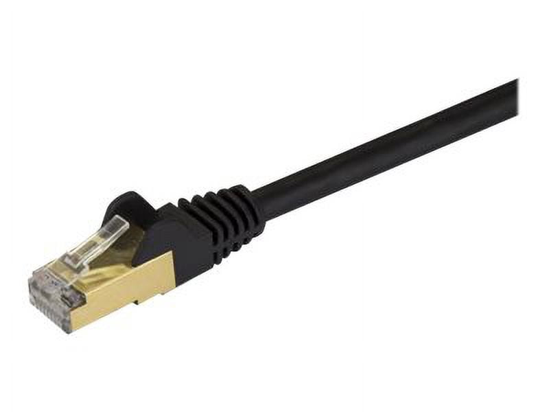 StarTech 4ft CAT6a Ethernet Cable - 10 Gigabit Shielded Snagless RJ45 100W PoE Patch Cord - 10GbE STP Network Cable with Strain Relief - Black - UL, TIA (C6ASPAT4BK)