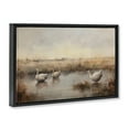 thumbnail image 4 of Stupell Industries Swan Family Rural Pond Landscape & Nature Painting Black Floater Framed Canvas Art Print Wall Art, 25 x 17, 4 of 10