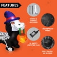 thumbnail image 4 of Joyfy 5 FT Halloween Inflatables Light up Pumpkin Skeleton Wiener Dog Long Halloween Inflatables Outdoor Decorations,Blow up Halloween Yard Decorations, 4 of 8