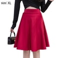 thumbnail image 2 of Casual Mini Waist Flared Plain Pleated Skater Skirt, 2 of 5