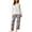d-78Brown61, variant on MEZZALL Women O-Neck Letter Printed Long Sleeve Tops Straight Long Pants Pajama Soft Loungewear Sleepwear Two Piece Comfortable Nightwear Cozy Home Fashionable Pjs