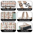 thumbnail image 3 of Teacher Tote Bag,White Boston Terrier and Flower Teacher Utility Tote Bag,Large Work Tote Bags for Women with Multiple Pockets,Top Zipper Closure,13.8x10.6x6.7 Inch, 3 of 5
