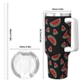 thumbnail image 4 of Lsque Watermelon Pattern 40 OZ Ice Bully Cup with Handle and Straw, Double Wall Stainless Steel Tumbler Travel Coffee Cup with Lid for Christmas Present, 4 of 8