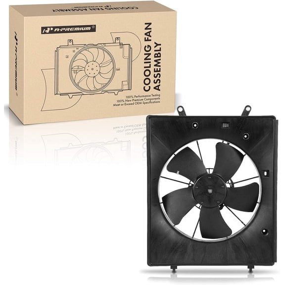 A-Premium Engine Radiator Cooling Fan Assembly with Shroud Compatible with Honda Pilot 2003-2004 & Acura MDX 2001-2002, 3.5L, Replace# 19020P8FA01, 19030PGKA01