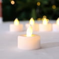 thumbnail image 5 of 3Pack Battery Operated Tea Lights - Realistic Flameless LED Candles for Table Decor, Wedding Centerpieces, Halloween, Diya, Ofrenda, Votive Holders & Holiday Lighting, 5 of 7