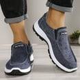 thumbnail image 2 of Mens Retro Denim Orthopedic Slip on Loafers Walking Shoes Autumn Casual Canvas Low Top Fashion Sneakers, 2 of 7