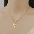 thumbnail image 3 of Horse Pendant Necklaces 14K Yellow Gold Necklace Animal Horse Head Horserace Chain Horse Lover Lucky Amulet Jewelry, 3 of 8
