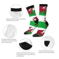 thumbnail image 4 of Women'S Novelty Funny Crew Socks Men'S Welsh Flag Design Socks, 4 of 7