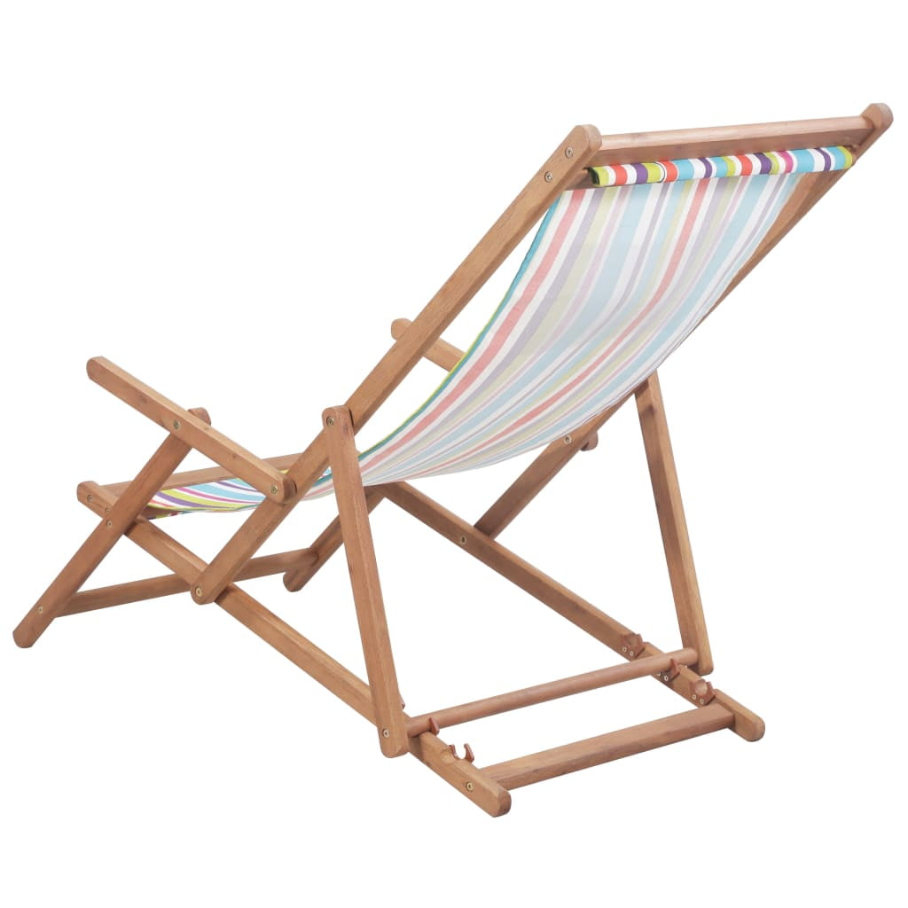 Lowestbest Folding Beach Chair, Fabric and Wooden Frame Multicolor Outdoor Seat Lounge Lowestbest Folding Beach Chair, Fabric and Wooden Frame Multicolor Outdoor Seat Lounge