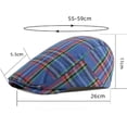 thumbnail image 2 of YooGuoGuo Y2k Bright Color Plaid Newspaper Hat for Women Men Soft Cotton Flat Cap Fashion Adjustable Driving Beret Cap, 2 of 9