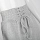 thumbnail image 3 of Gibobby Pantalones para mujer Pantalones casuales de algodón con pierna recta, cintura alta, elásticos, sueltos y con cordones para mujer(Gris,G), 3 of 4