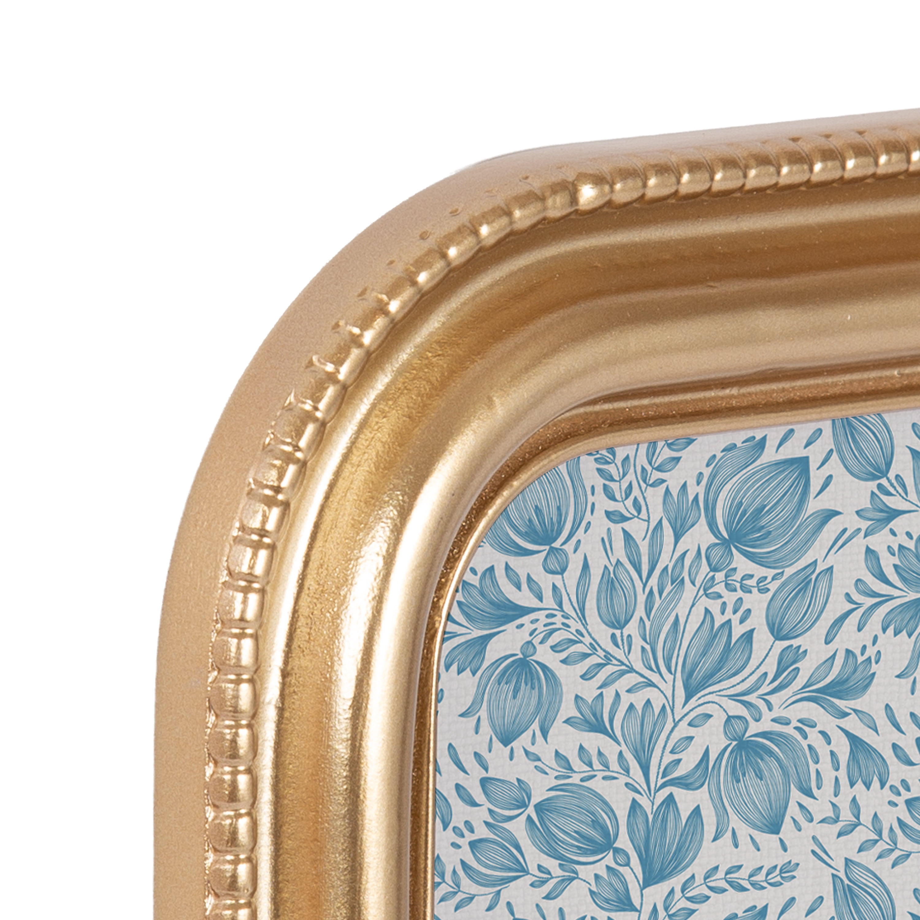 DesignOvation – 4x6 Picture Frame – Beaded Gold Tabletop Photo Frame