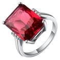 thumbnail image 3 of HOOUN Simple 925 Silver Plated Cubic Zircon Ring Jewelry Women Wedding Gift Sz 6-10-#1-9, 3 of 4