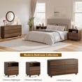 thumbnail image 5 of Aufeile Dresser for Bedroom, 6 Drawer Dresser & Chest of Drawers, 53" Modern Chest of Drawers with Curved Profile Design, Wood Dresser Storage Organizer for Adults, Walnut, 5 of 9