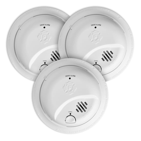 Detector de humo First Alert SMI100, funciona con pilas, paquete de 3