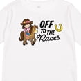 thumbnail image 4 of Inktastic Off To The Races with Cowgirl on Horse Girls Long Sleeve Toddler T-Shirt, 4 of 5