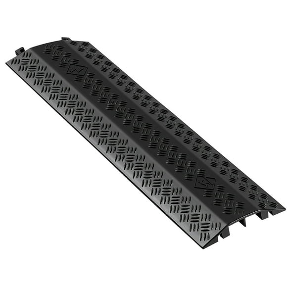 VEVOR Drop Over Cable Cover, 17,500 lbs/Axle Load Capacity, Heavy Duty Cable Hose Protector Ramp, Floor Cord Cover, for High Walking Traffic Areas, Indoor, Outdoor, Home, Office, Warehouse, 1 Pack