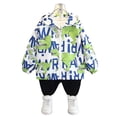 thumbnail image 3 of WOLLED Kids Boys Thin Zipper Jacket Youth Color blocking Zipper Tops 2-13T Toddler Baby Hooded Windbreaker Jacket, 3 of 10