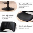 thumbnail image 3 of YOUNIKE Faux Leather Upholstered Bar stools Set of 2, Adjustable Swivel Bar Chair, Counter Height Chairs with Back and Footrest, Black, 3 of 13
