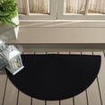 thumbnail image 3 of SAFAVIEH Braided Rishika Solid Machine Washable Reversible Area Rug, Black, 2' x 4' Half Moon, 3 of 12