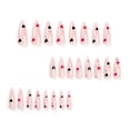 thumbnail image 3 of Fofosbeauty 24pcs Press on Nails, 2024 Fake Nails Stiletto Tips Design, Clear Little Heart, 3 of 7
