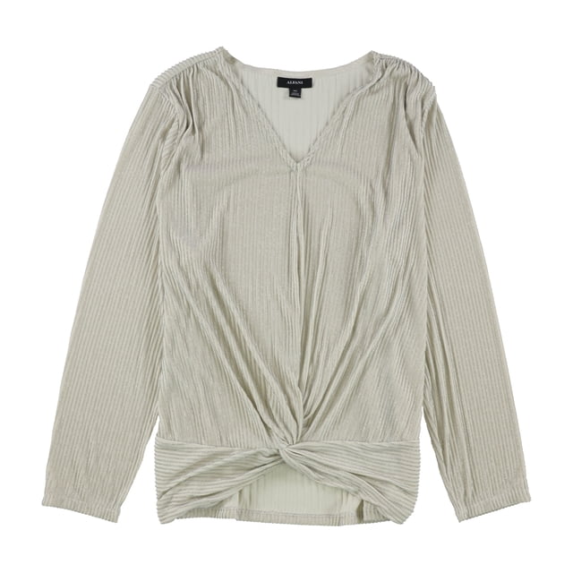 Alfani Womens Striped Pullover Blouse natural XL