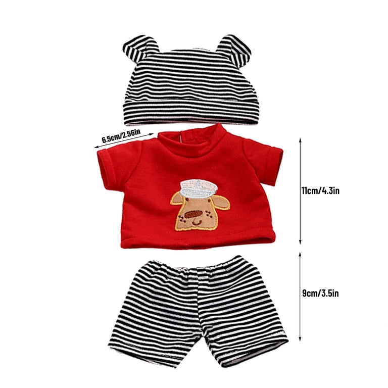 Corolle Doll Clothes – Striped T-Shirt & Pants Outfit For 12” Baby Dolls, Easy Self-Adhesive Closures