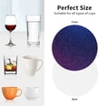 thumbnail image 6 of Pofeuu Neon Glitter Print Coasters for Drinks, 4Pack PU Leather Coasters, Bar Drink Coasters for Tabletop Protection, Furniture from Damage-Round Shape, 6 of 6
