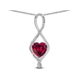 thumbnail image 2 of Star K� 8mm Created Ruby Heart Infinity Loop Pendant Necklace, 2 of 9