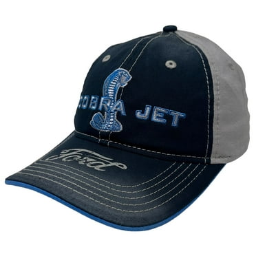 Ford Cobra Shelby Mustang Men's Embroidered Logo Vintage Retro Snapback Hat Cap