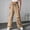 A_ Khaki, variant on PWPSG Women's High-Waist Straight-Leg Jeans, Classic Button Waist and Stylish Side Lace-Up Details for Vintage Retro Streetwear Yellow M