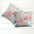 thumbnail image 6 of Ambesonne Music Throw Pillow Cover 2 Pack, Typography Rhythm Funky, 16", Multicolor, 6 of 7