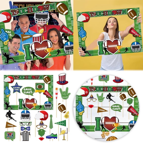 Event & Party Themed Football DIY Handheld Photo Props for Parties and Celebrations for Adults and Kids