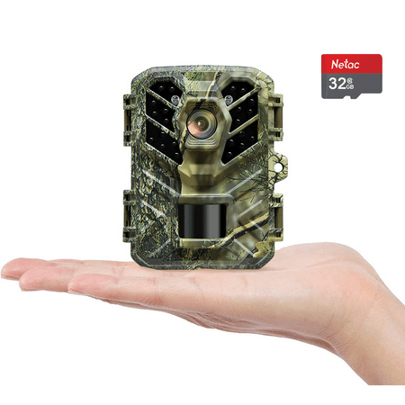 CoolifePro Trail Camera 24MP 1080P MiniSize - Trigger Speed 0.2s Angle 90° Distance 65FT - 850nm IR Leds Night Vision - IP66 Waterproof