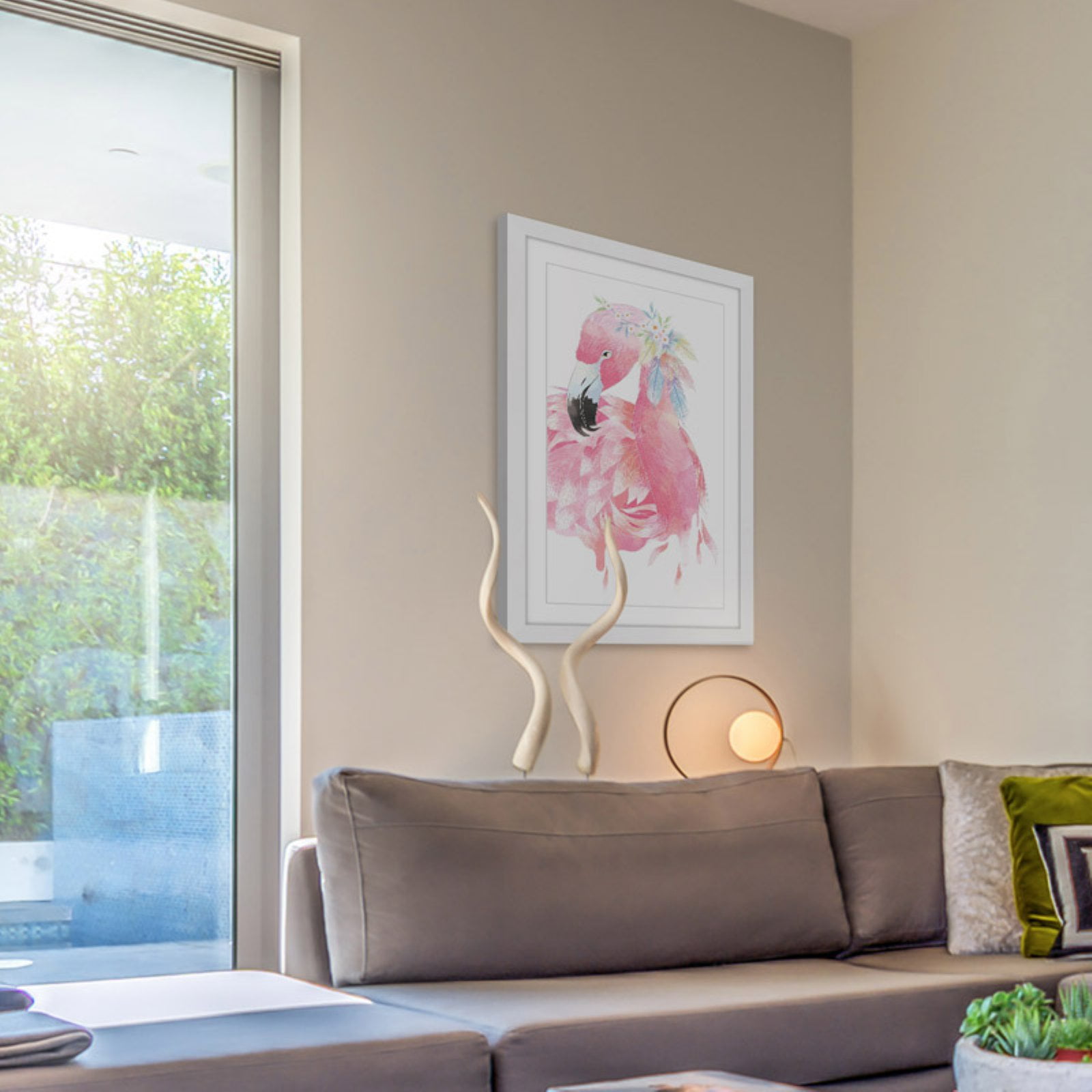 Marmont Hill "Pink Flamingo" by Diana Alcala Framed Painting Print