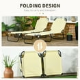 thumbnail image 5 of Outsunny Reclining Lawn Chaise Lounge Folding Chair Adjustable Backrest, 5 of 8