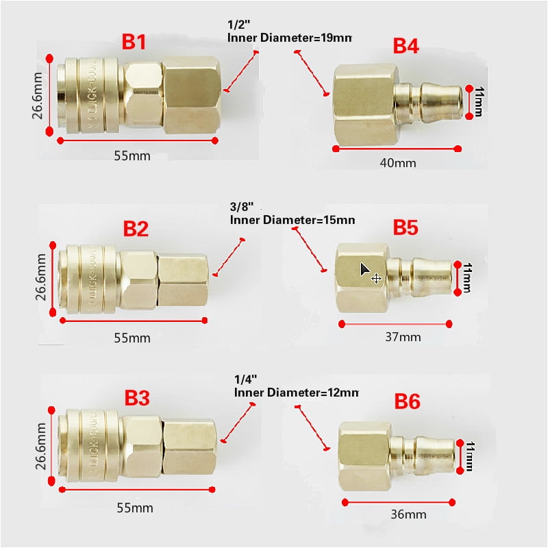 Self-locking Pneumatic Quick Connector Tube Air Compressor Pump Accessories C-type For PU Hose Nylon Tube High Pressure Coupling