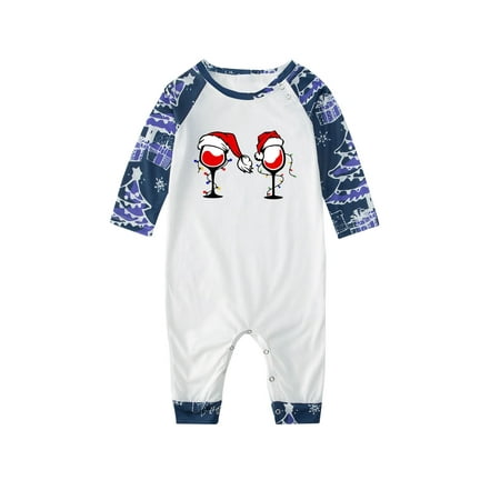 

REORIAFEE Matching Christmas Family Pajamas Sets Xmas Elk Reindeer Print Pjs Plaid Long Sleeve Tops and Bottom Holiday Sleepwear Toddler 6 Months