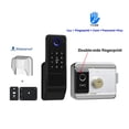 thumbnail image 2 of Door Lock, Waterproof Tuya Smart Door Lock Digital Password Double-sided Fingerprint Electronic Rim Lock For Outdoor Iron Gate Door ,Easy to Install, 2 of 7