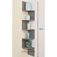 thumbnail image 3 of Greenco 5 Tier Wall Mount Corner Shelves Gray Finish, 3 of 4