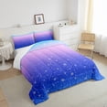 thumbnail image 4 of White Snowflake Comforter Set Twin Size Blue Purple Gradient Bedding Santa Claus Gifts Bedding Comforter Sets Merry Christmas Themed Duvet Insert Happy New Year Xmas Quilt, 4 of 6