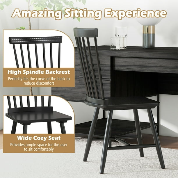 UNIVERSAL Windsor chair ② Gymax Windsor Dining Chair Set of 4, Black (Set of 4) - Walmart.ca