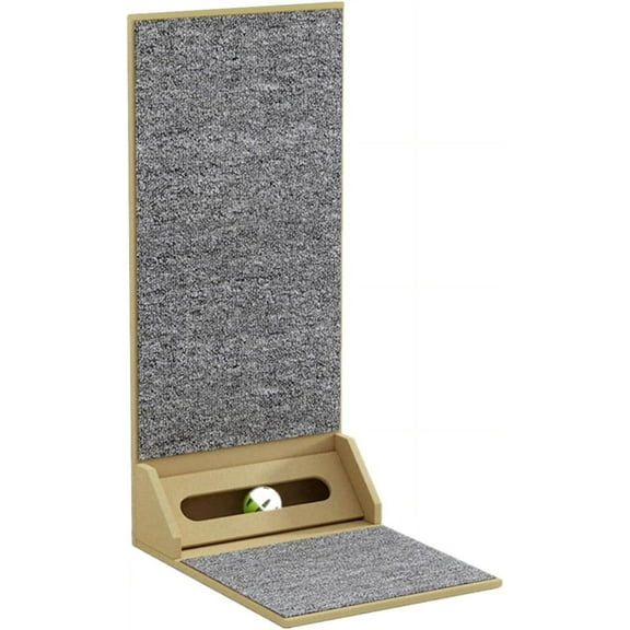 24" Tall L-Shape Cat Carpet Scratcher Cat Scratching Post, Sofa Couch Protector Replaceable Scratching Pad Mat Sisal