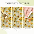 thumbnail image 4 of Vintage Sunflower Floral Round Tablecloth 60 Inch, Decorative Holiday Home Party Table Cloth for Kitchen Dining Picnic Table Cover, 4 of 6