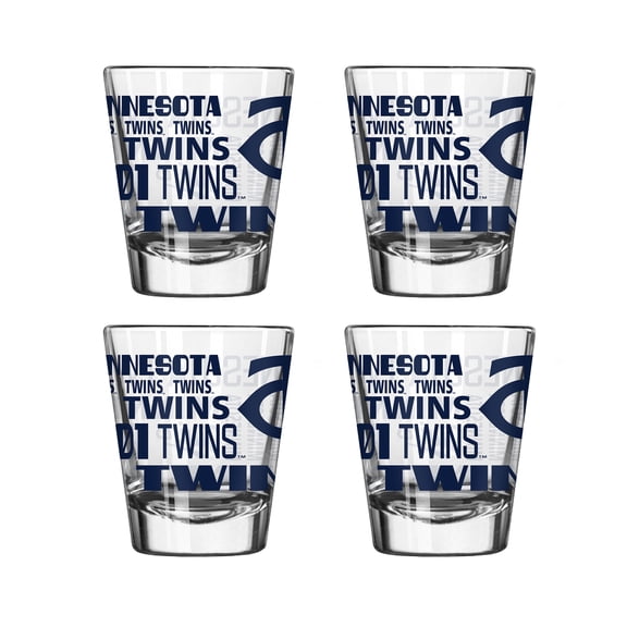 Logo Brands Minnesota Twins 4-Pack 2oz. Shot Glass Set