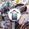 thumbnail image 3 of Teal Purple Forest Kitchen Towels Set of 2, Water Absorbent Dish Towel, Vintage Foggy Woods Tree Decorative Hand Towels - Quick Drying Cloth for Cooking Baking, 18x28 Inch, 3 of 8