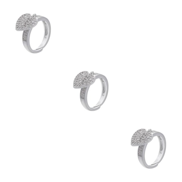 Sonducket Anillo ajustable único de cobre, joyería elegante, regalo para mujer, anillo de plata para mujer, anillo abierto para dedo, oro Type1 NO1