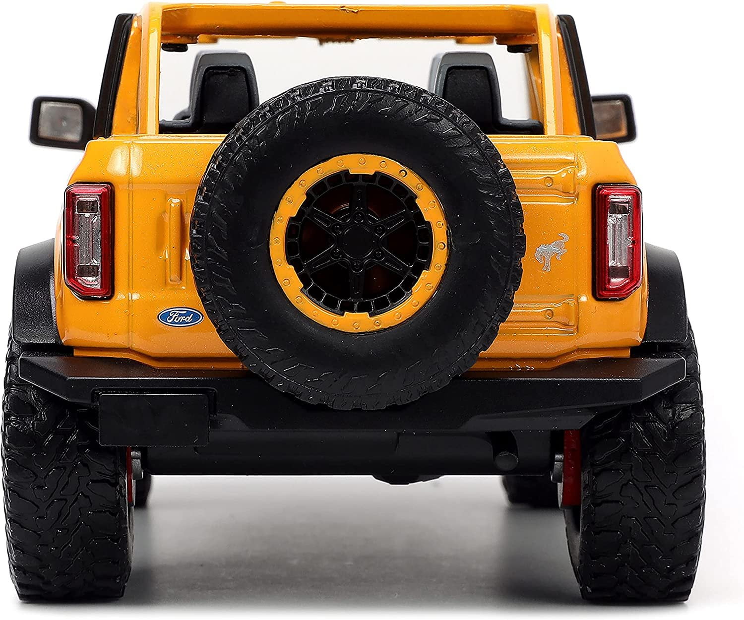 Jada Toys Just Trucks 1:24 2021 Ford Bronco Die-cast Car Orange with Tire Rack, Toys for Kids and Adults